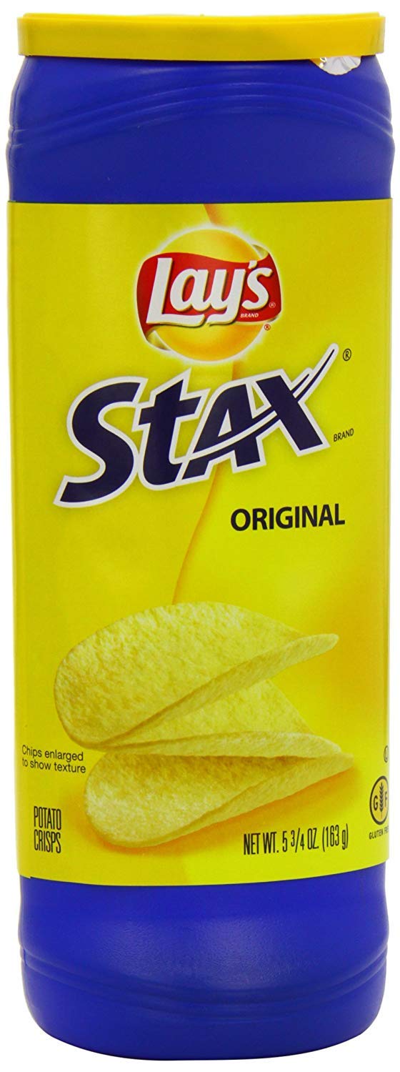 Lay’s Stax Potato Crisps Chips, Original, Gluten Free, 5.75 Oz Canister Pack - BACKUPMYFILESNOW