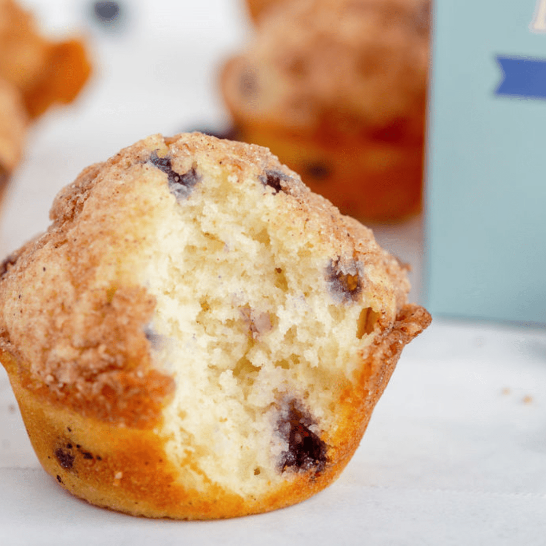 Lehi Mills Blueberry Muffin Mix in 18oz box, baking mix for fresh homemade blueberry muffins