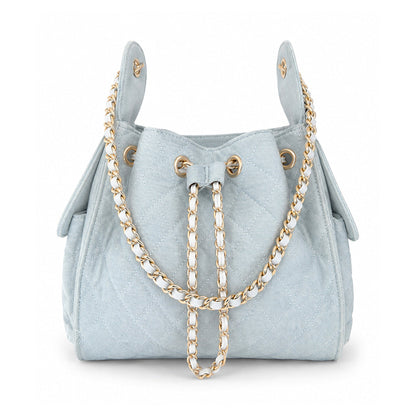 Small Bayshore Bucket from BEACH HAUS in light wash denim with a casual, relaxed style.