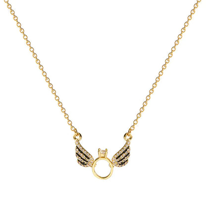 Minimalist Titanium Steel Pearl Heart Pendant Necklace