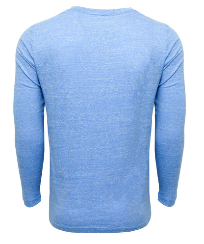 White Water Life Oasis LS Tee with long sleeves, black and white blended fabric, casual outdoor style.