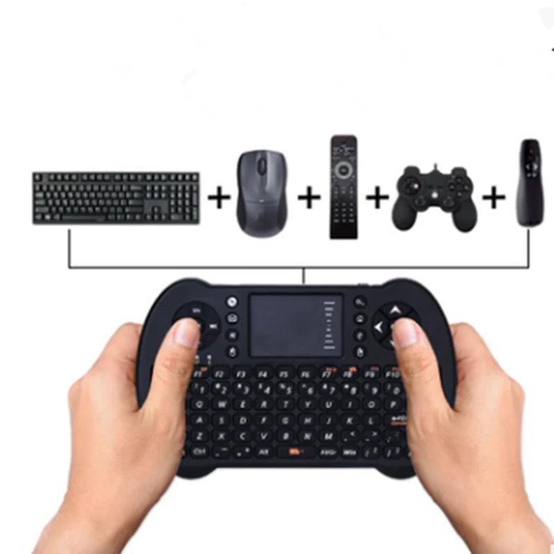 Mini Wireless Backlit Keyboard with Air Mouse Function