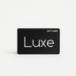 Luxe Cosmetics US $10 gift card featuring a sleek design, perfect for gifting or treating yourself to beauty products.