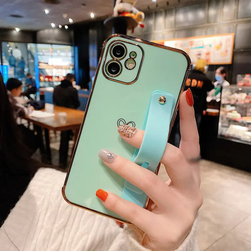 Electroplating Love Case & Wristband for iPhone 12/11 Pro