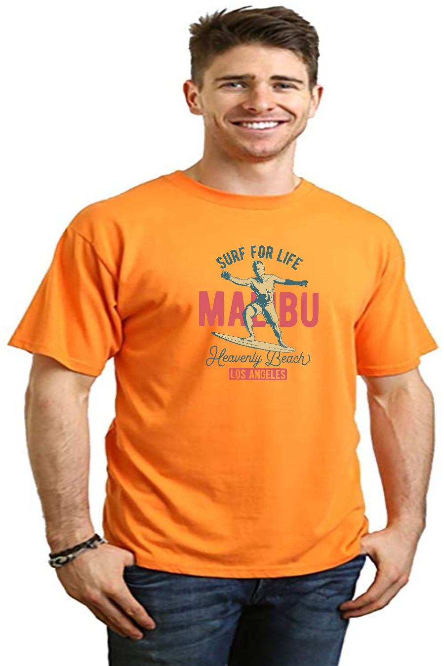 Spun Bamboo men's graphic T-shirt made of bamboo viscose and organic cotton, short sleeve with a stylish printed design.