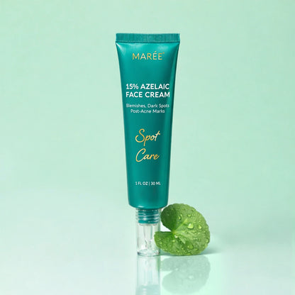 Maree Azelaic Acid Cream for Sensitive Skin, smooth cream in a jar, ideal for calming and brightening delicate skin.