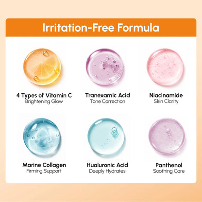 Maree Dark Spot Fading Vitamin C Pads shown in a jar, with some pads visible, designed for brightening and evening skin tone.