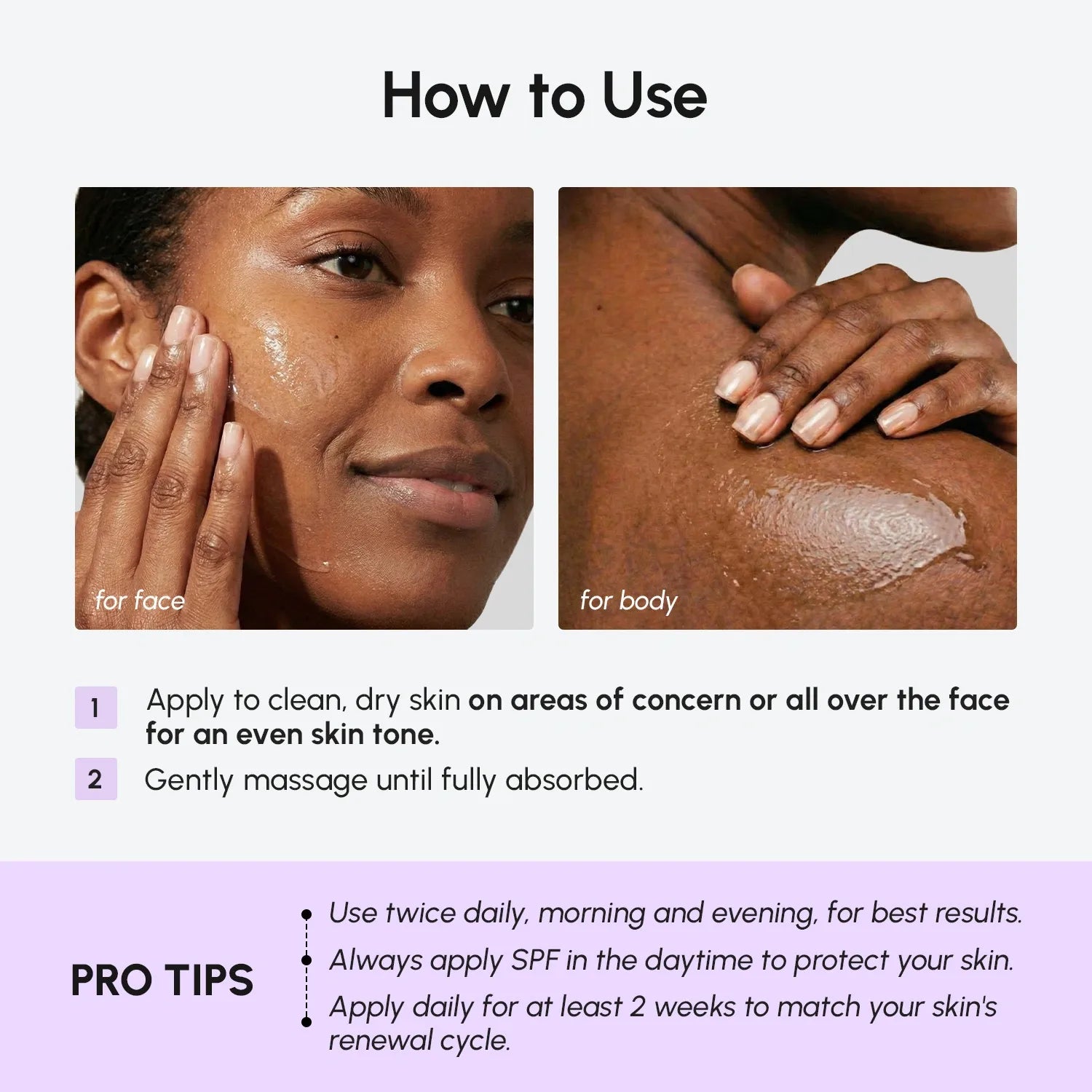 Maree Face and Body Serum for Dark Spots showing the sleek bottle and applicator on a clean background