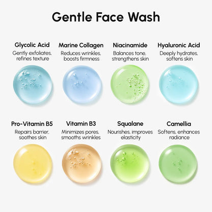 Maree Face Polishing Scrub and Exfoliator with natural ingredients, showing the textured scrub and a clean, glowing face.