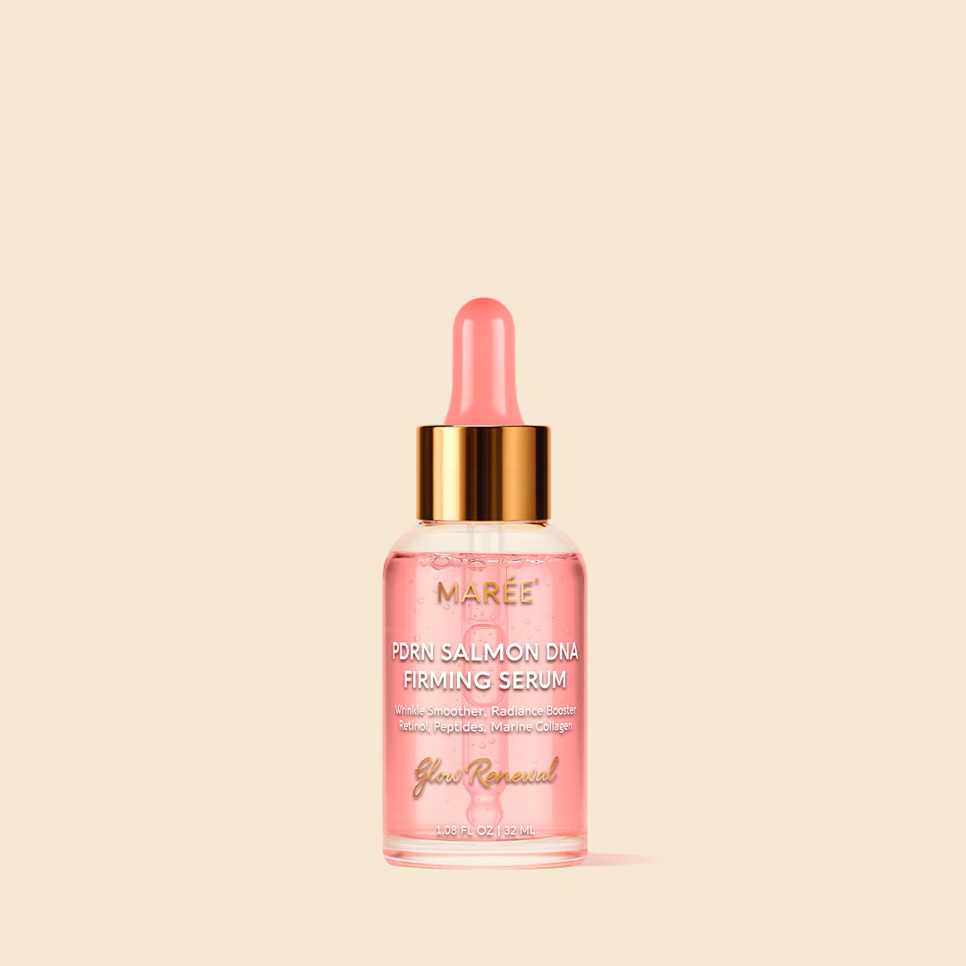 Maree Firming & Renewing PDRN Serum bottle with dropper, designed for skin rejuvenation and anti-aging.
