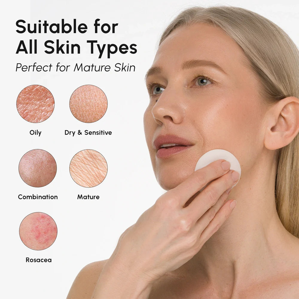 Maree Glycolic Acid Pads, 200 count, skincare product for exfoliating and brightening the skin, shown in a close-up image.