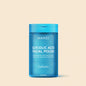 Maree Glycolic Acid Pads, 200 count, for facial exfoliation and skin renewal, shown in a clear container on a white background.