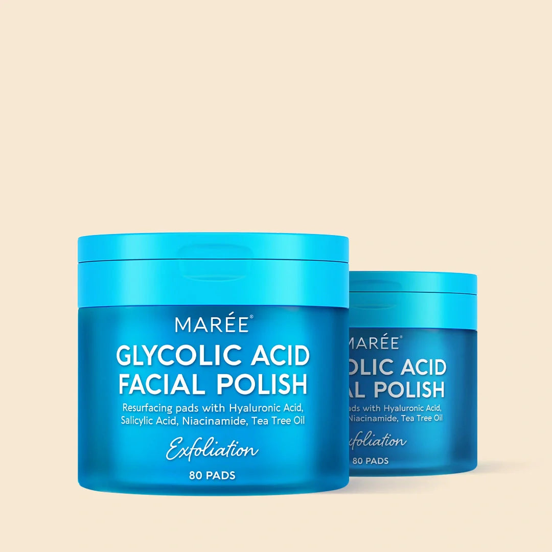 Maree Glycolic Acid Pads, 80 count, skincare treatment with exfoliating pads for smooth, refreshed skin.