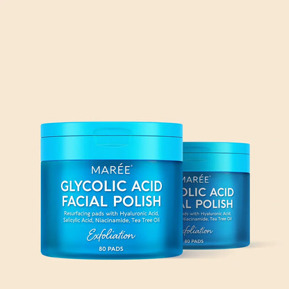 Maree Glycolic Acid Pads, 80 count, skincare treatment with exfoliating pads for smooth, refreshed skin.