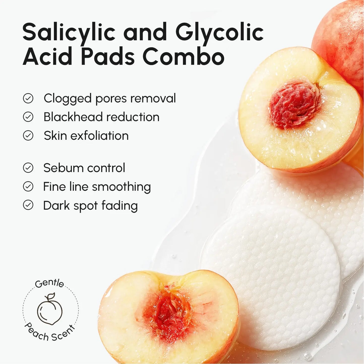 Maree Glycolic & Salicylic Acid Peel Pads for exfoliating and clearing skin, shown in the product image.