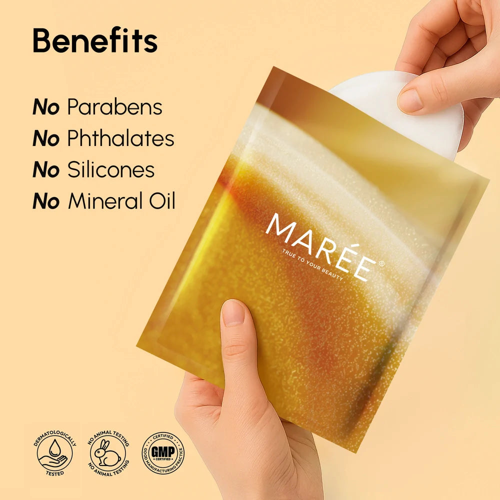 Maree lifting neck wrinkle patches applied to neck skin to reduce wrinkles and improve skin appearance.
