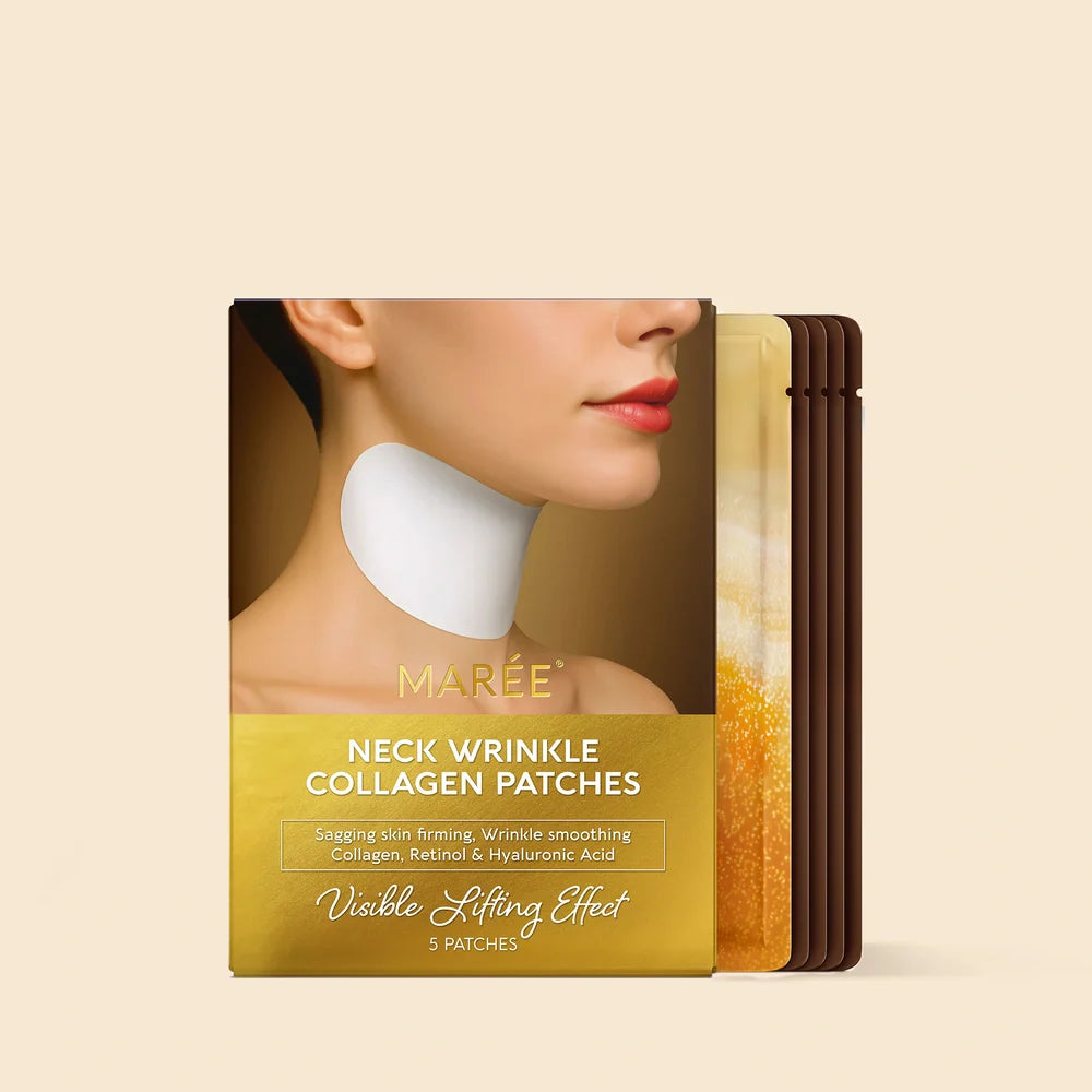 Maree lifting neck wrinkle patches applied to the neck, designed to smooth and reduce the appearance of fine lines.