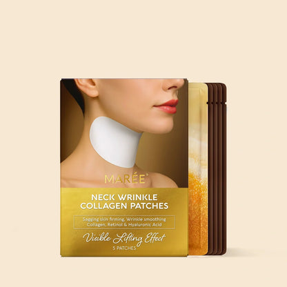 Maree lifting neck wrinkle patches applied to the neck, designed to smooth and reduce the appearance of fine lines.