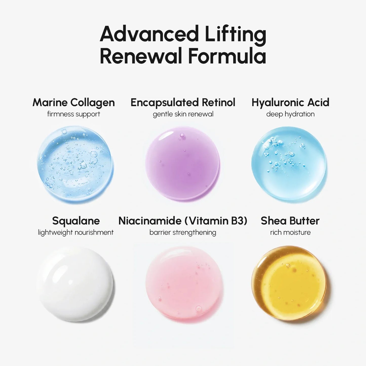Maree Retinol Lifting & Firming Face Cream jar with a sleek design, showing the product label and creamy texture inside.