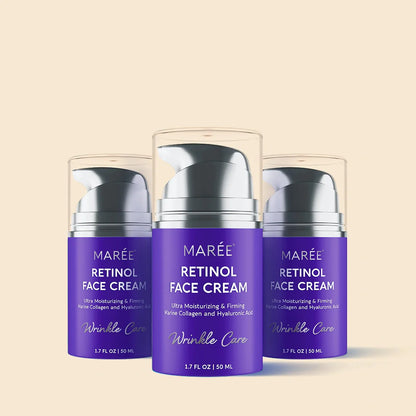 Maree Retinol Lifting and Firming Face Cream jar with a clean, modern design on a white background.