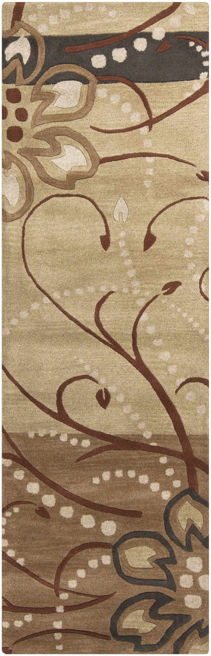 Boutique Rugs Mazama area rug featuring geometric patterns in neutral tones, suitable for living room or bedroom decor.