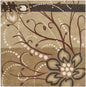 Close-up of the Mazama Area Rug by Boutique Rugs showing its intricate geometric pattern and soft, neutral tones.