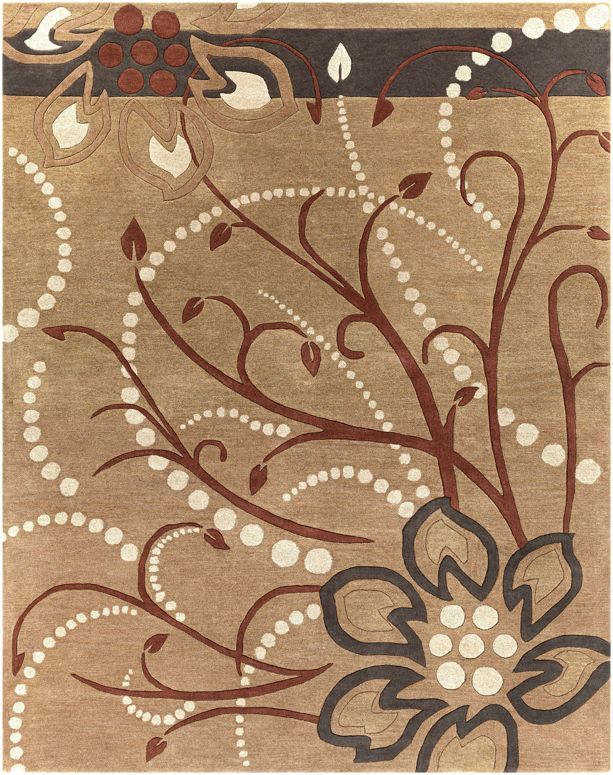 Boutique Rugs Mazama area rug with geometric pattern in neutral tones, perfect for modern living spaces.