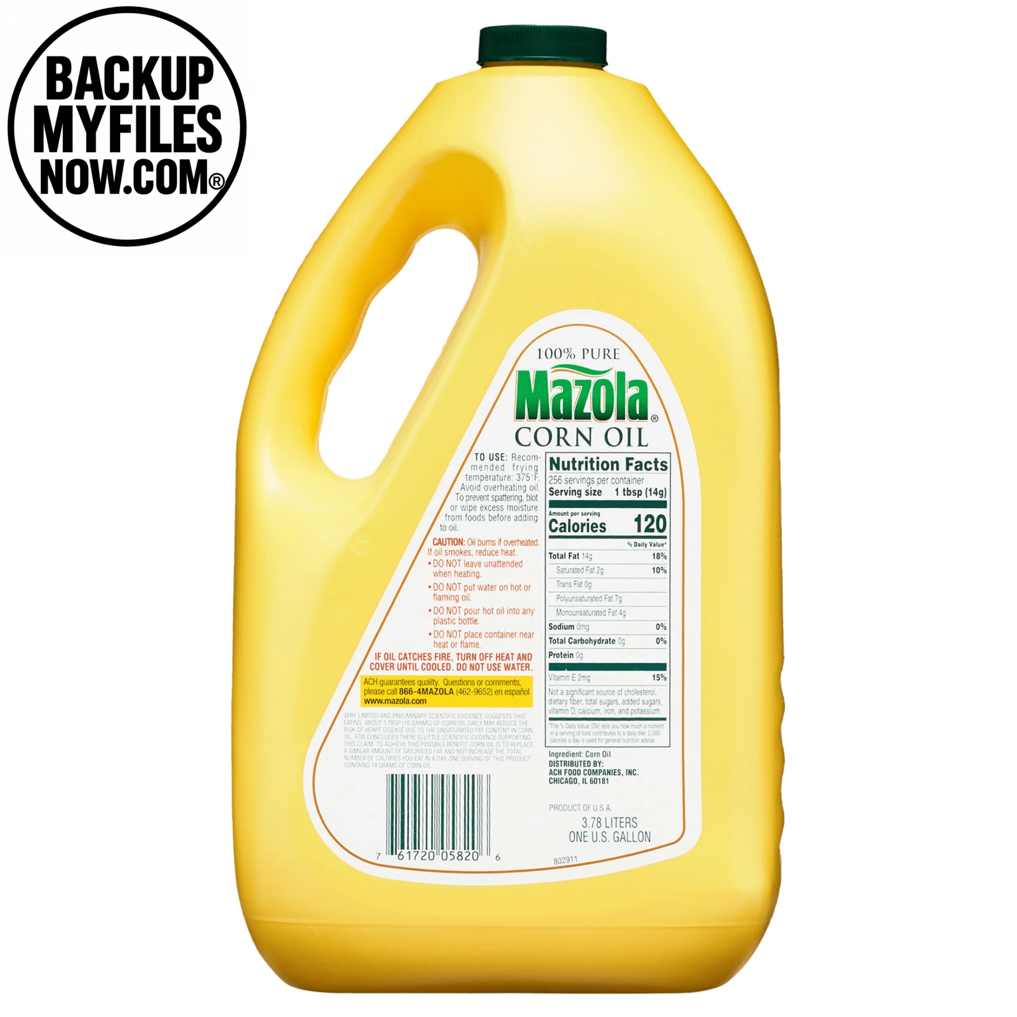 Mazola Corn Oil, 1 Gallon - BACKUPMYFILESNOW.COM®