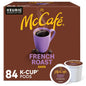Six packs of McCafe French Roast dark roast coffee Keurig K-Cup pods, 96 count, single serve coffee pods for Keurig machines.