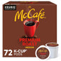 McCafe Premium Roast Coffee Keurig K-Cup pods, medium roast, 96-count pack with individual pods for single serve brewing.