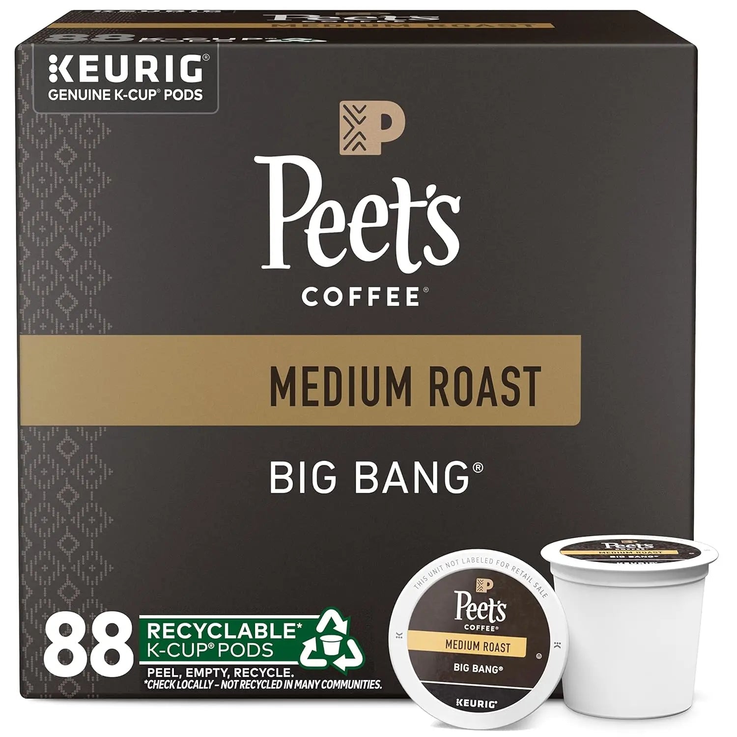 Medium Roast Coffee Pods for Keurig Machines, 88 Count (4 Boxes of 22) - Smooth Balanced Flavor - BACKUPMYFILESNOW