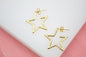 Medium image of 18K gold filled open star hoop earrings by MIA Jewelry, showcasing minimalist modern hoop jewelry.