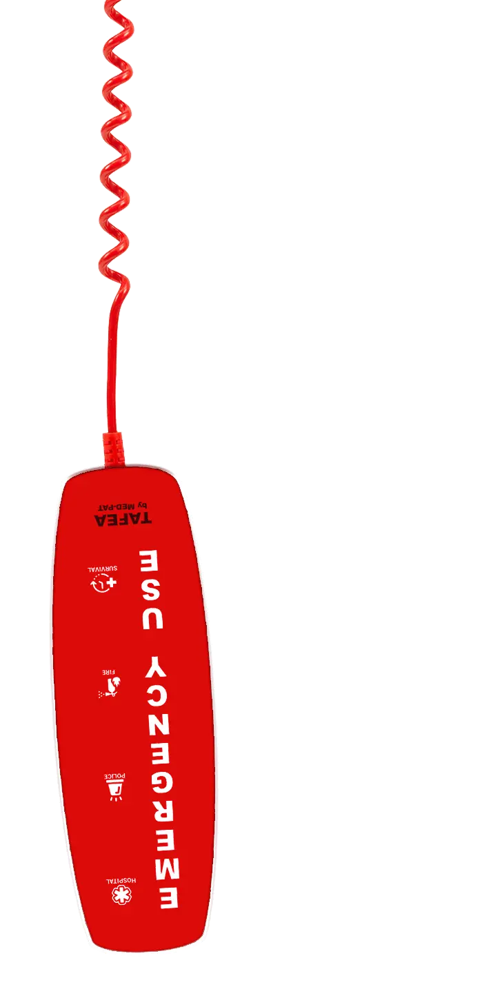 MedPat Solutions FIRST by TAFEA emergency auto dialer phone with large buttons and emergency call features for quick assistance.