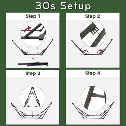Megsu Tranquillo hammock chair set for relaxation, featuring a comfortable hanging chair with sturdy ropes and a wooden spreader bar.