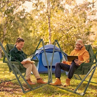Megsu Tranquillo hammock chair set for relaxing outdoor lounging with sturdy fabric and comfortable design.