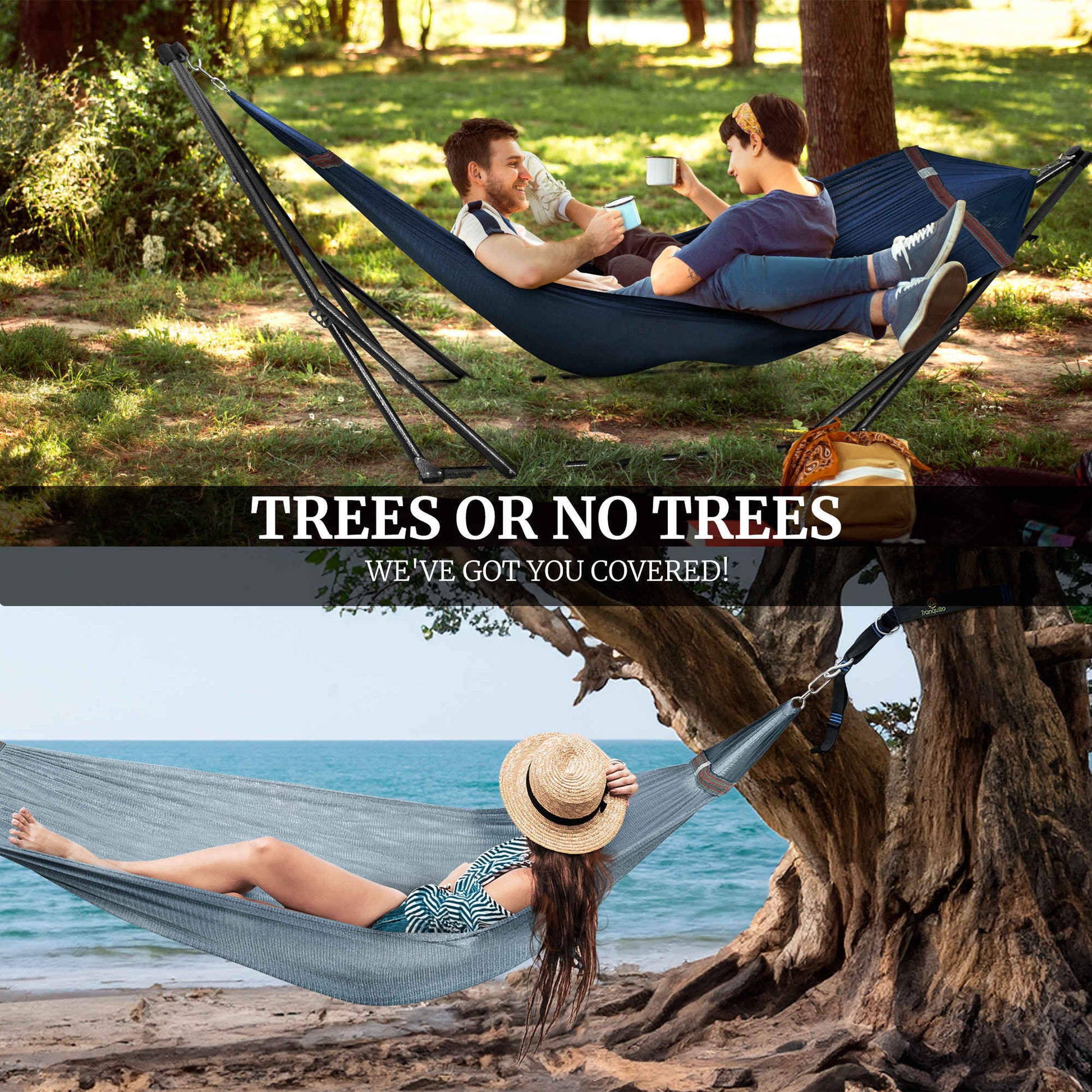 Megsu Tranquillo Comfort Set hammock full set with sturdy stand in red for relaxing outdoor lounging and relaxation.