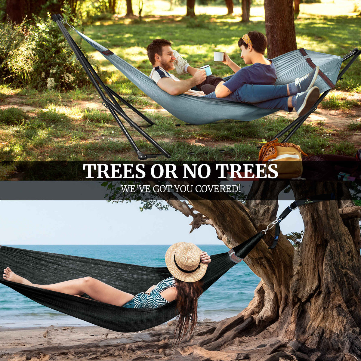 Red Megsu Tranquillo Comfort Set hammock full set with stand, designed for relaxing outdoor or indoor leisure.