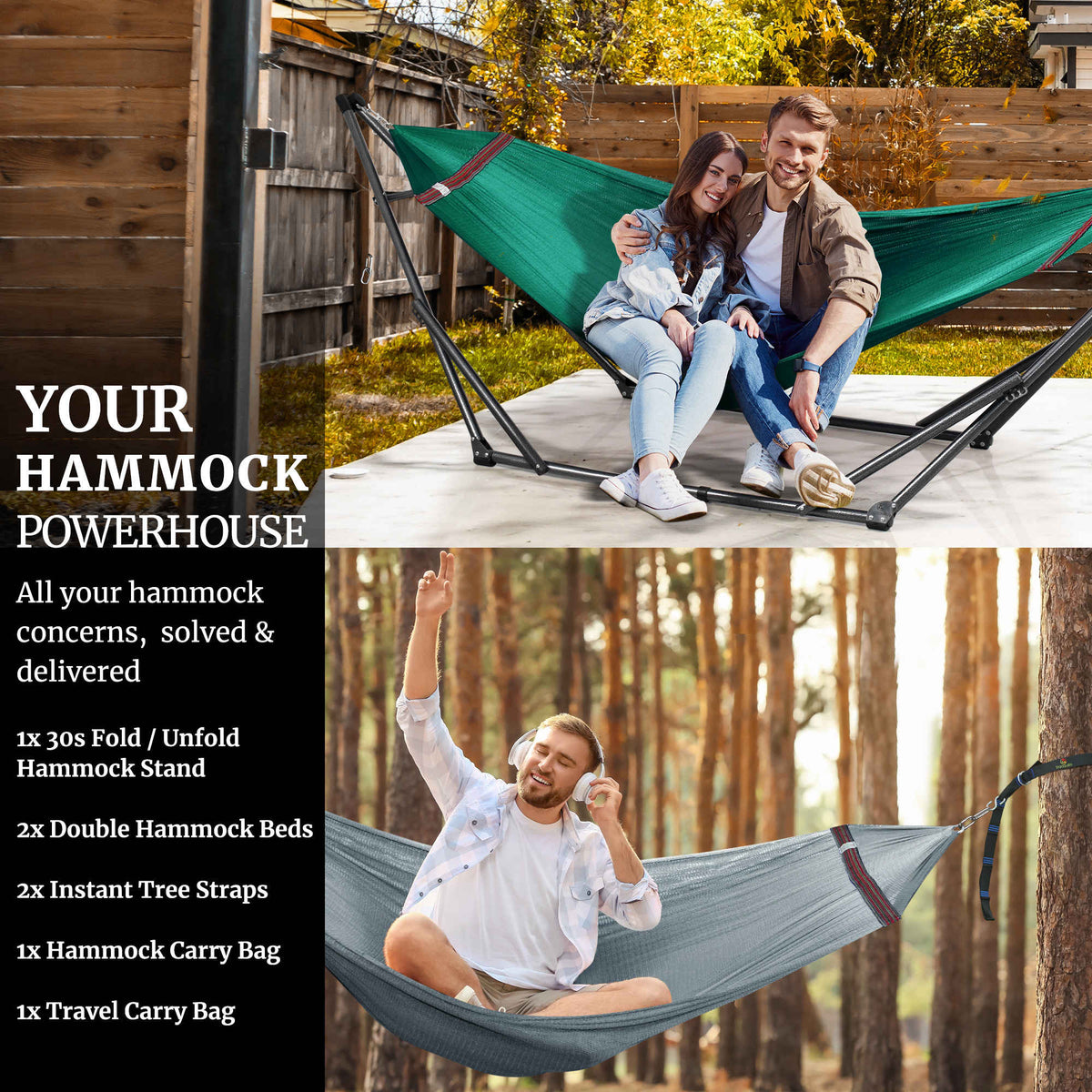 Red Megsu hammock full set with stand, featuring plush cushions for ultimate relaxation and comfort.
