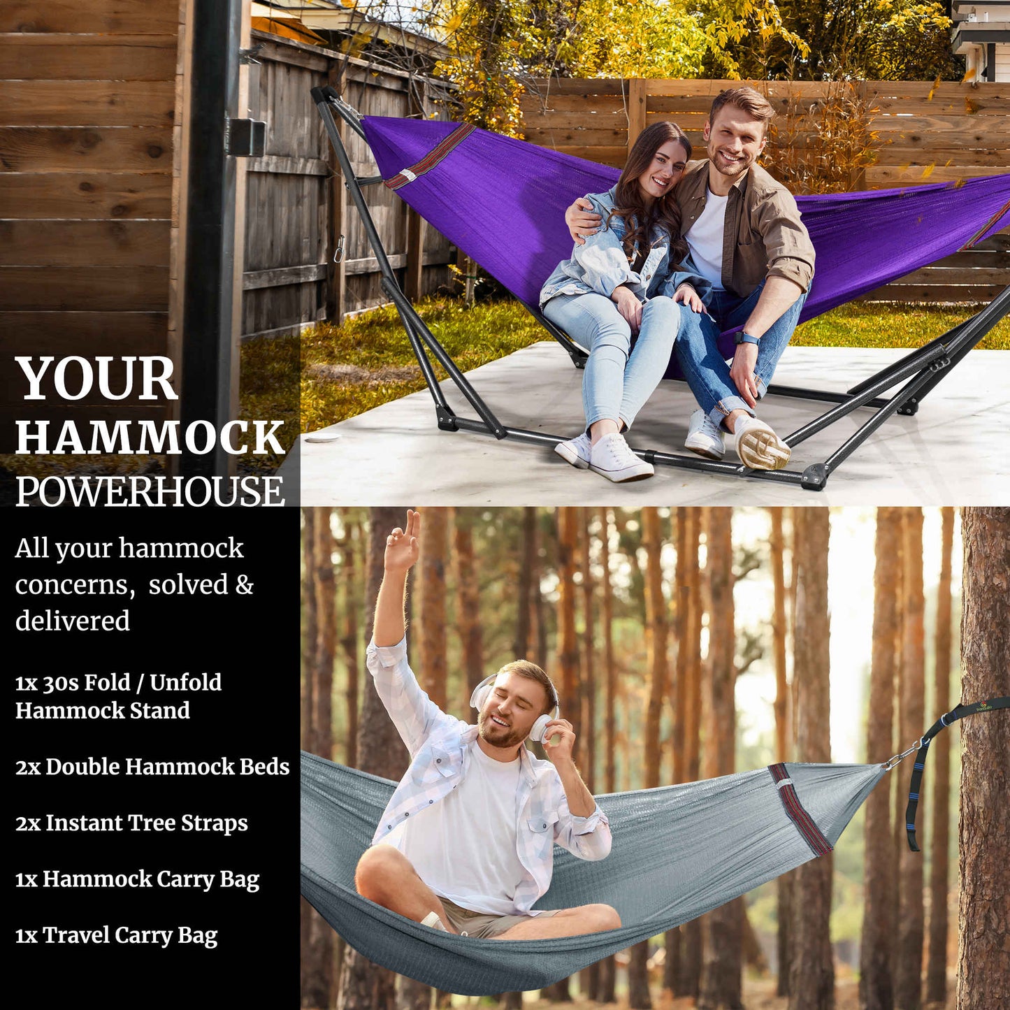 Megsu Tranquillo Comfort Set hammock full set with stand in red for relaxing outdoor lounging and ultimate comfort.