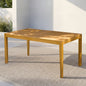 Outdoor Megsu classic dining table with a wooden finish, ideal for outdoor dining and entertaining.