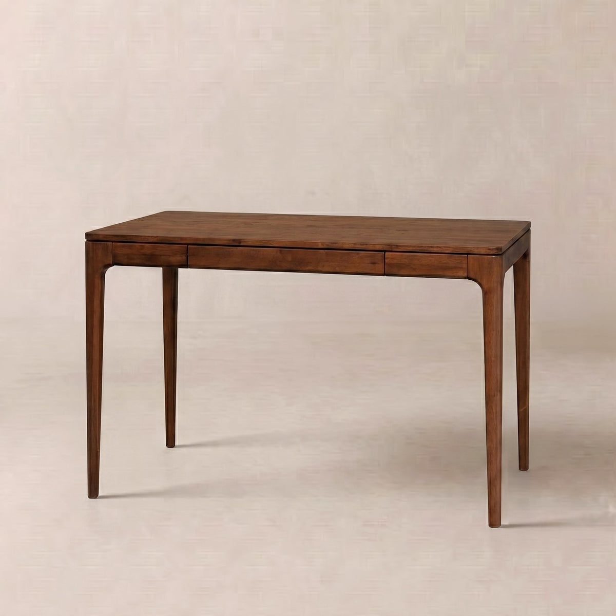Natural rubber wood desk named Wilma by Megsu, 48 inches long with a sleek table design and sturdy wooden construction.