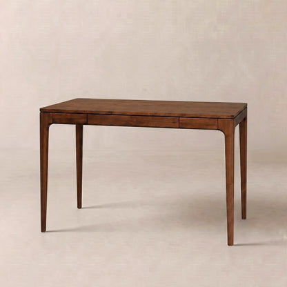 Natural rubber wood desk named Wilma by Megsu, 48 inches long with a sleek table design and sturdy wooden construction.