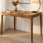 Natural rubber wood table by Megsu, 48-inch Wilma desk with a sleek, modern design and smooth finish.
