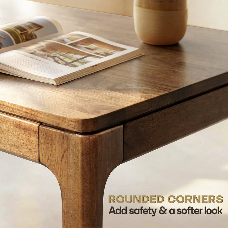 Wilma 48-inch rubber wood desk by Megsu, sturdy table with natural wood finish, ideal for home or office workspace.