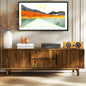 Walnut Bosk Wood Fluted TV Stand by Megsu featuring a modern design with fluted detailing and ample storage space.