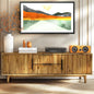 Wood fluted Walnut Megsu Bosk TV stand with sleek design and open shelving for modern living room decor.