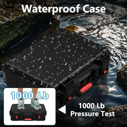 MEKEET Starlink Mini Case, waterproof hard case with foam insert, portable shoulder carry, fits Starlink Mini Dish and accessories.