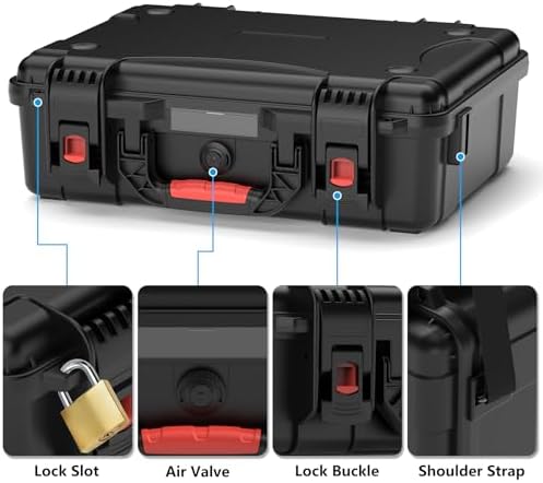 Waterproof MEKEET Starlink Mini Case with foam interior, portable shoulder strap, designed for Starlink dish and accessories, ideal for travel.