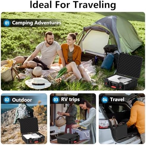 Waterproof MEKEET Starlink Mini Case with foam padding, portable shoulder straps, designed for Starlink Mini Dish and accessories.