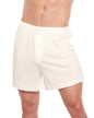 Men's bamboo boxer shorts in a 5-pack, cream color, Spun Bamboo men's underwear featuring comfortable boxer-style design.
